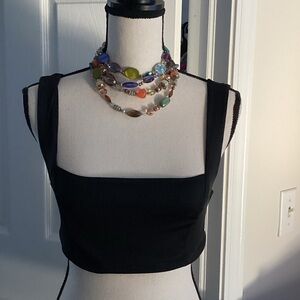 asos square neck crop bralette tank NWOT
